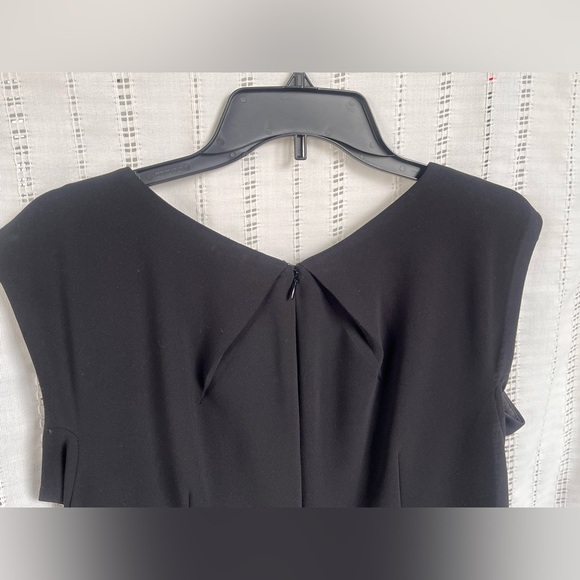 Tahari ASL Black Sheath Midi Dress Size 10P EUC - Picture 6 of 13